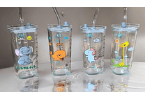 350ML VASO DE VIDRIO DISEÑO INFANTIL MODEL #3824