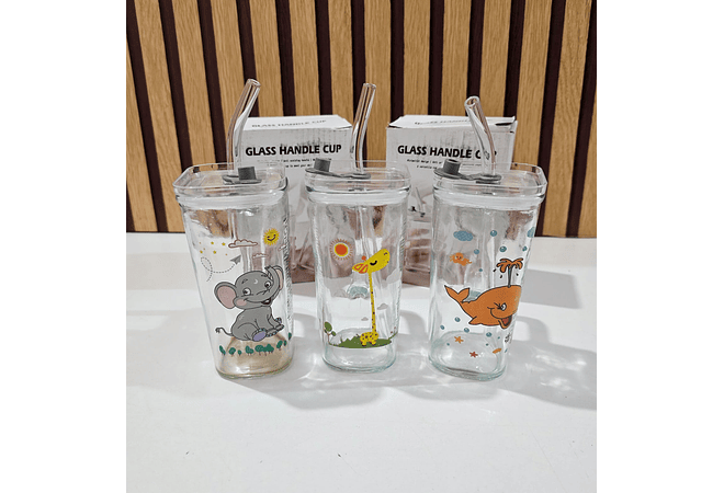 350ML VASO DE VIDRIO DISEÑO INFANTIL MODEL #3824