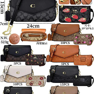 DUO CROSS BODY + MONEDERO IMITACIÓN COACH MOD# LCC-348 REINGRESO