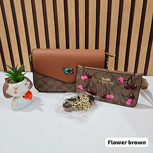 DUO CROSS BODY + MONEDERO IMITACIÓN COACH MOD# LCC-348 REINGRESO