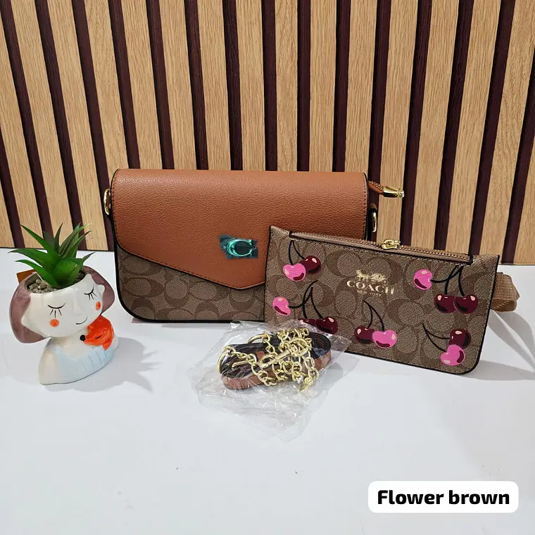 DUO CROSS BODY + MONEDERO IMITACIÓN COACH MOD# LCC-348 REINGRESO 2
