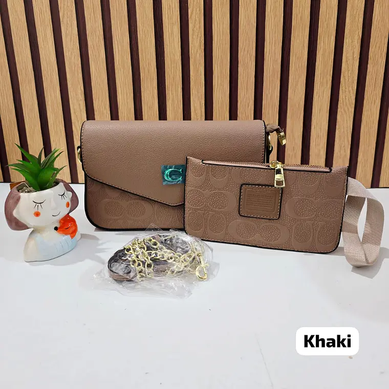 DUO CROSS BODY + MONEDERO IMITACIÓN COACH MOD# LCC-348 REINGRESO 6