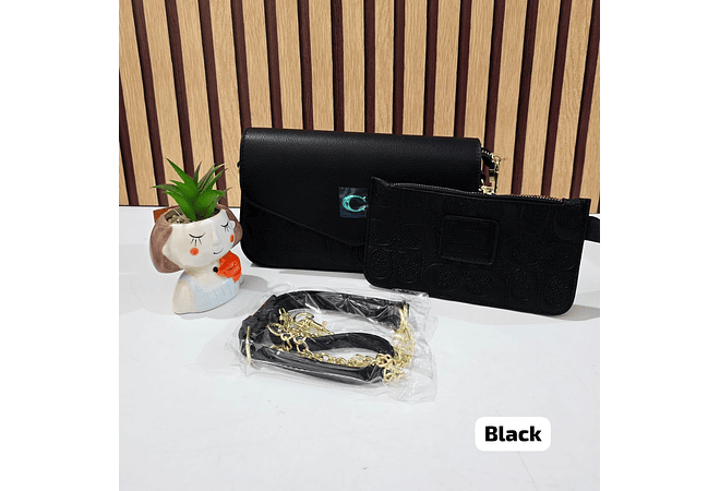 DUO CROSS BODY + MONEDERO IMITACIÓN COACH MOD# LCC-348