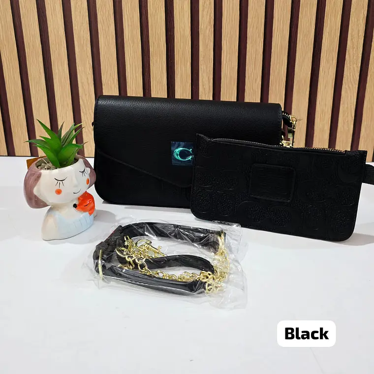 DUO CROSS BODY + MONEDERO IMITACIÓN COACH MOD# LCC-348 REINGRESO 7