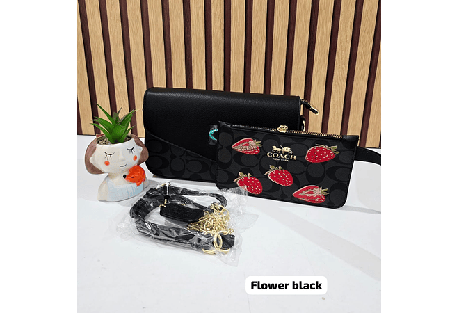 DUO CROSS BODY + MONEDERO IMITACIÓN COACH MOD# LCC-348