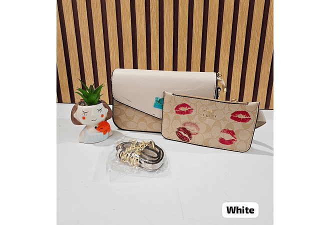 DUO CROSS BODY + MONEDERO IMITACIÓN COACH MOD# LCC-348