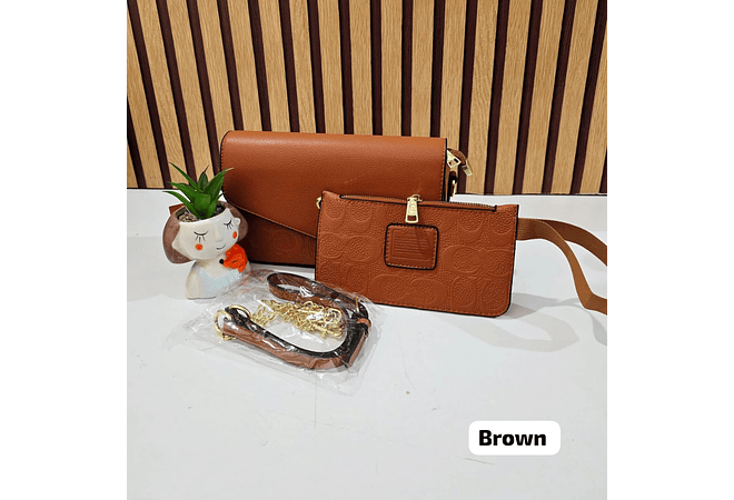 DUO CROSS BODY + MONEDERO IMITACIÓN COACH MOD# LCC-348