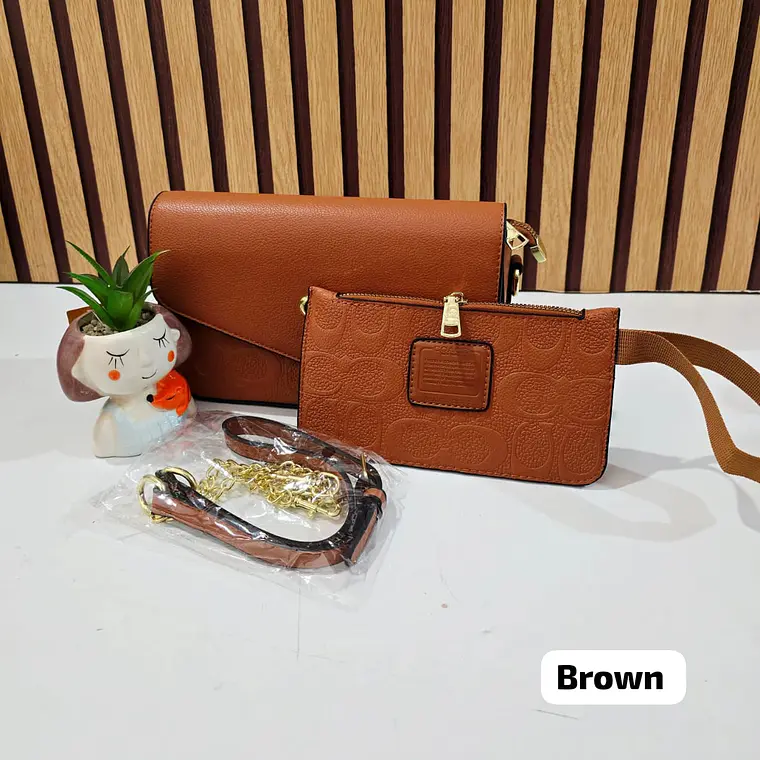 DUO CROSS BODY + MONEDERO IMITACIÓN COACH MOD# LCC-348 REINGRESO 3