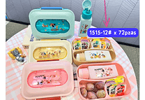 TUPPER + BOTE PARA LUNCH CON  DISEÑO ANIMALITOS