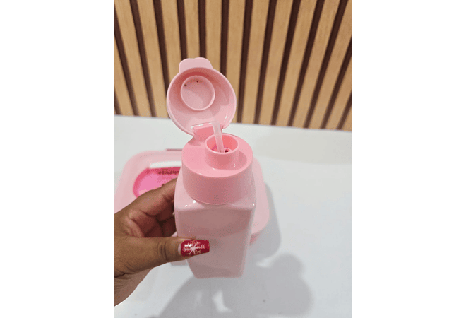 TUPPER + BOTE PARA LUNCH CON  DISEÑO ANIMALITOS