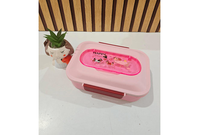 TUPPER + BOTE PARA LUNCH CON  DISEÑO ANIMALITOS