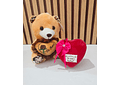 CORAZÓN DE METAL CON ROSAS Y OSITO (NO INCLUYE EL OSO CAFE) MOD# W261-1