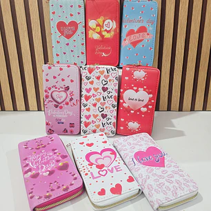 CARTERAS ESTAMPADO CORAZONES MOD# WYD-27 🥰