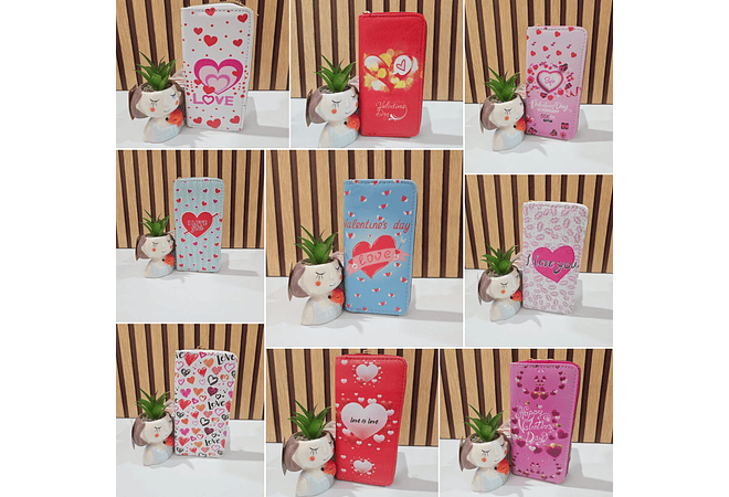 CARTERAS ESTAMPADO CORAZONES MOD# WYD-27 🥰