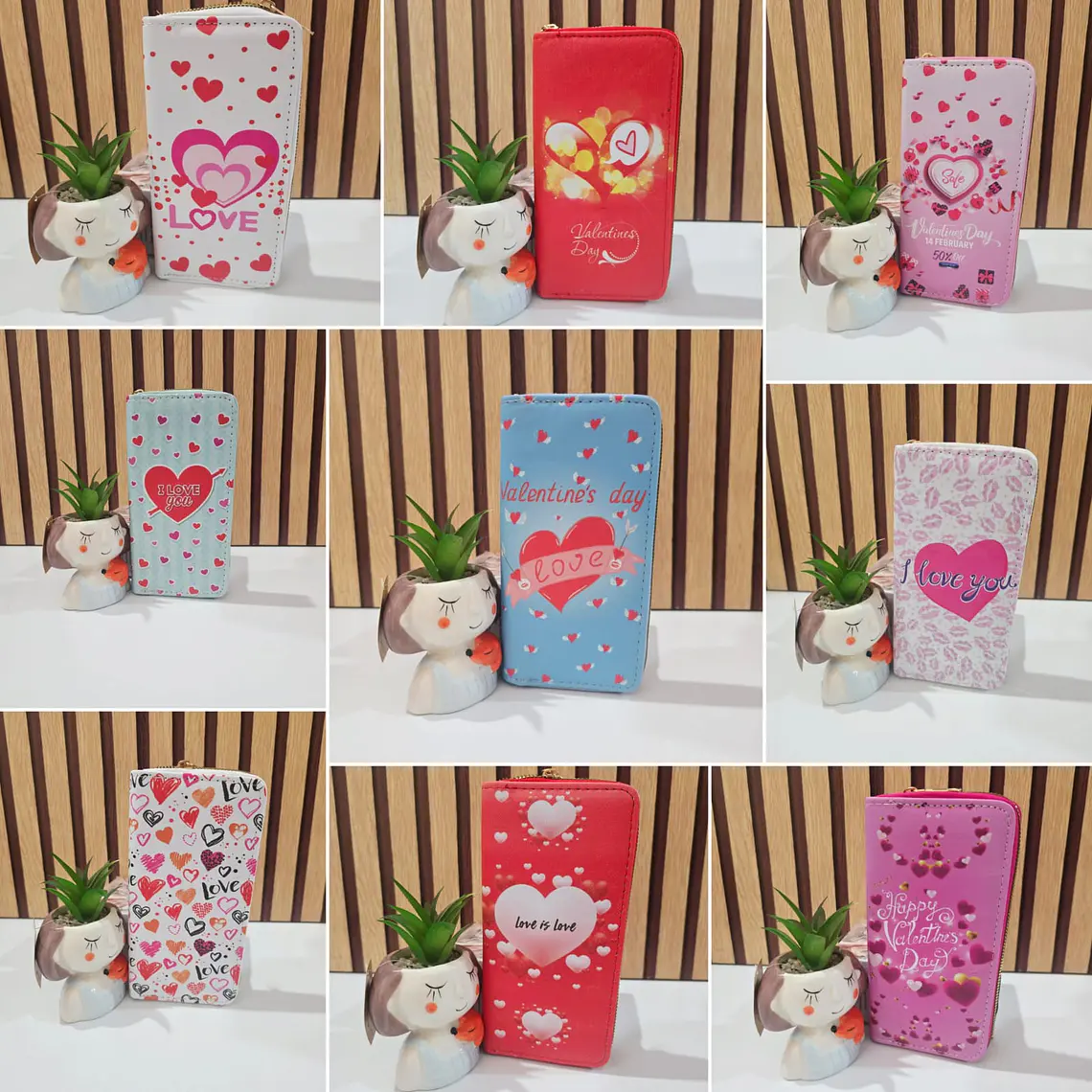 CARTERAS ESTAMPADO CORAZONES MOD# WYD-27 🥰 2