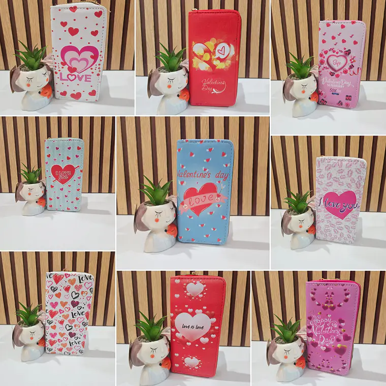 CARTERAS ESTAMPADO CORAZONES MOD# WYD-27 🥰 2