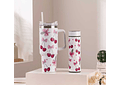 🌸🍒 DÚO DE TERMO VACUUM FLORES/ CEREZAS MODEL #3263-B  🍒🌸