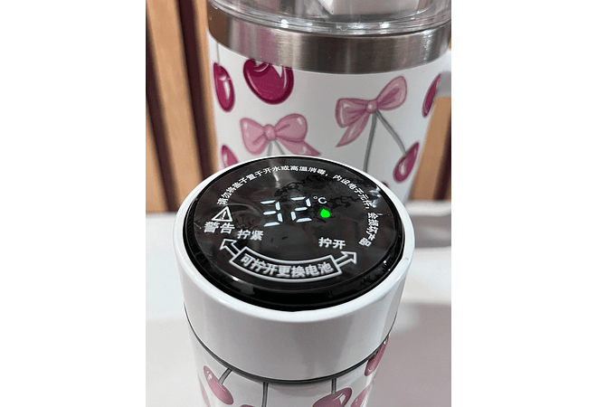 🌸🍒 DÚO DE TERMO VACUUM FLORES/ CEREZAS MODEL #3263-B  🍒🌸