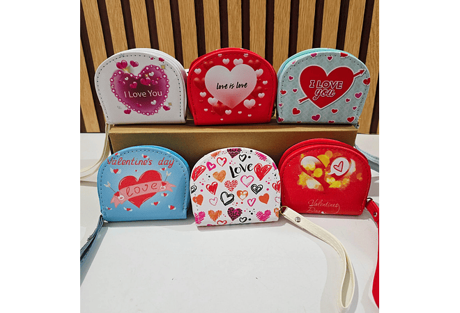 MONEDERO SEMI OVALADO DISEÑO LOVE MOD# WYD-28