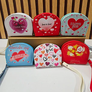 MONEDERO SEMI OVALADO DISEÑO LOVE MOD# WYD-28