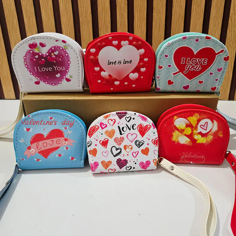 MONEDERO SEMI OVALADO DISEÑO LOVE MOD# WYD-28 1