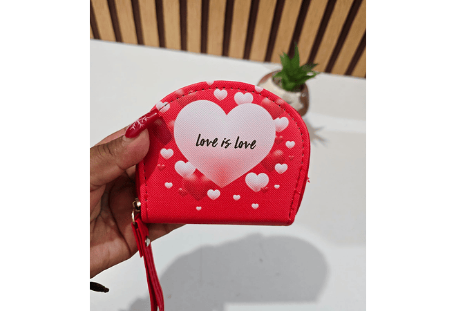 MONEDERO SEMI OVALADO DISEÑO LOVE MOD# WYD-28