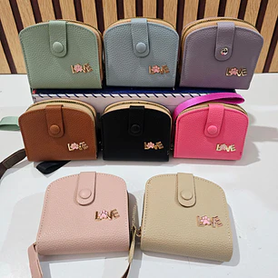 CARTERA/MONEDERO LOVE CON BROCHE MOD# WLW-5-51