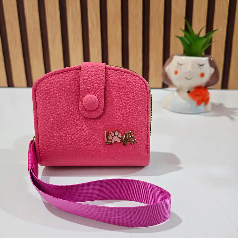 CARTERA/MONEDERO LOVE CON BROCHE MOD# WLW-5-51 4