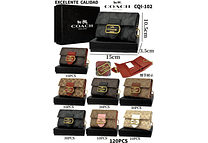 CARTERA MONEDERO COM BROCHE  IMITACIÓN COACH MOD# CAI-102 👛