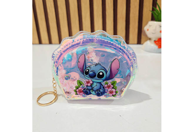 MONEDERO STITCH SEMI OVALADO ACABADO TORNASOL MOD# 12X