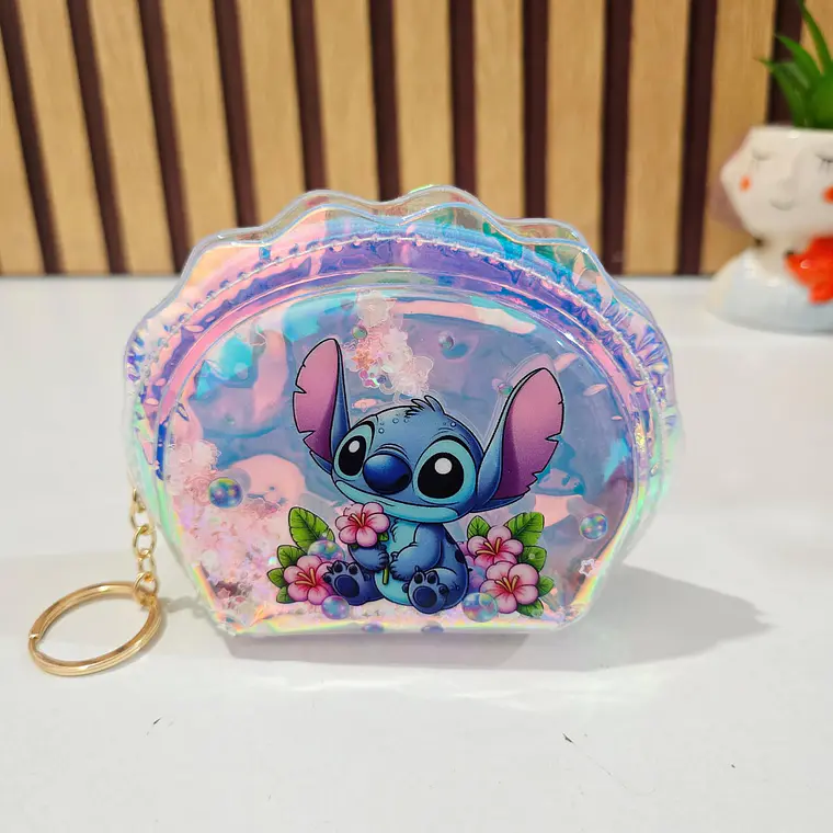 MONEDERO STITCH SEMI OVALADO ACABADO TORNASOL MOD# 12X 4