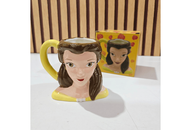 TAZA DE CERÁMICA PRINCESA BELLA 300ML  MOD: PYM-011