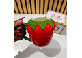 TAZA DE CERÁMICA FRESA 500ML  MOD: QH7431
