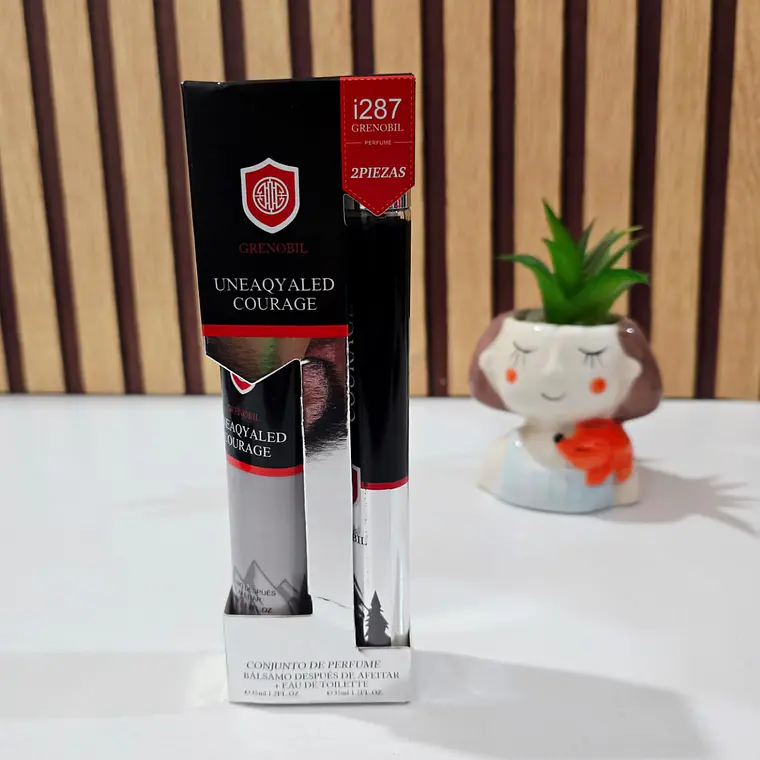SET DE BÁLSAMO PARA DESPUÉS DE AFEITAR + PERFUME UNEAQYALED COURAGE CÓD #i187 1