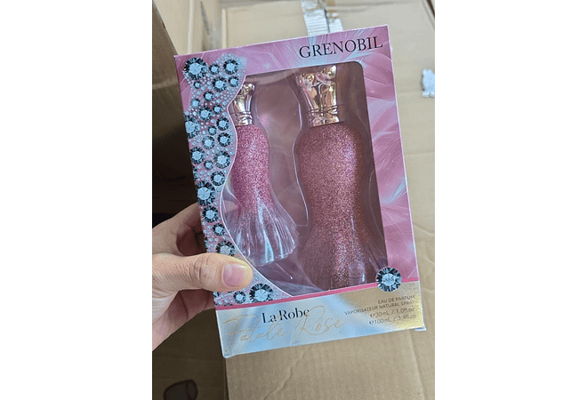 SET DE FRAGANCIA LA ROBE FATALE ROSE 100ML Y 30ML (GRENOBIL-ROSA)MOD# i868