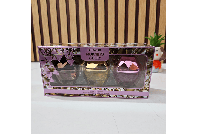 SET DE 3 PERFUMES GRENOBIL PARA DAMA (MORNING GLORY 30ML) MOD# i1810