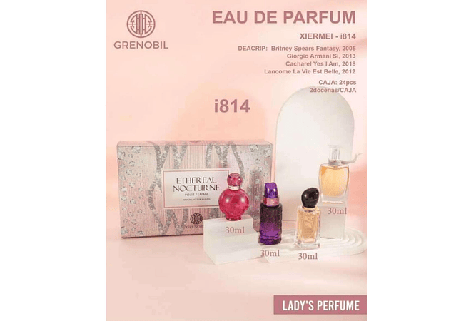 SET DE 4 FRAGANCIAS PARA DAMA /ETHERNAL NTOCTURNE DE 30ML MOD# i1814