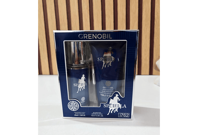 SET DE FRAGANCIA + CREMA SPICIELA GRENOBIL PARA CABALLERO (AZUL)MOD# i762