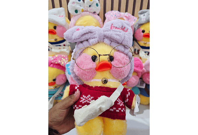 PELUCHE PATITO CON LENTES MODELOS AL AZAR CÓD #F111