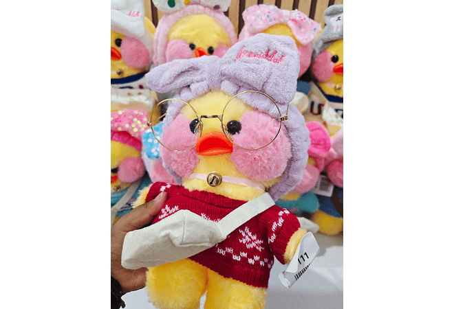 PELUCHE PATITO CON LENTES MODELOS AL AZAR CÓD #F111