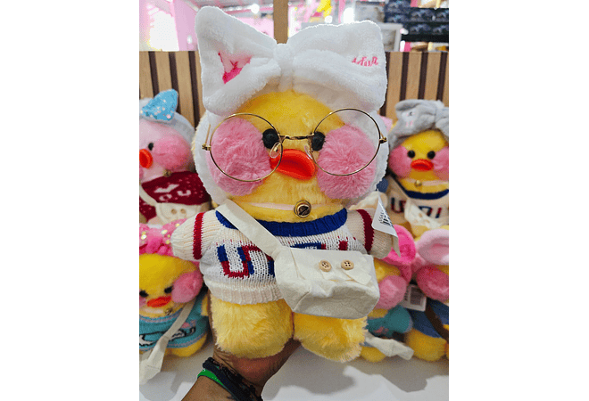 PELUCHE PATITO CON LENTES MODELOS AL AZAR CÓD #F111