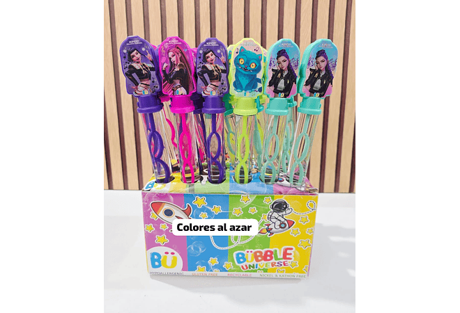 1 PZ BURBUJERO VARIOS PERSONAJES (COLORES AL AZAR)🫧