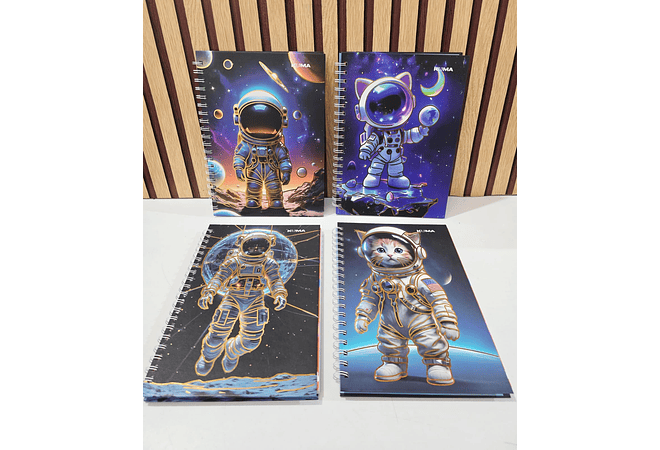 (RAYAS) LIBRETA 100 HOJAS  ESTAMPADO DINOSAURIO O ASTRONAUTA MOD# D100-8-R 🦖🪐