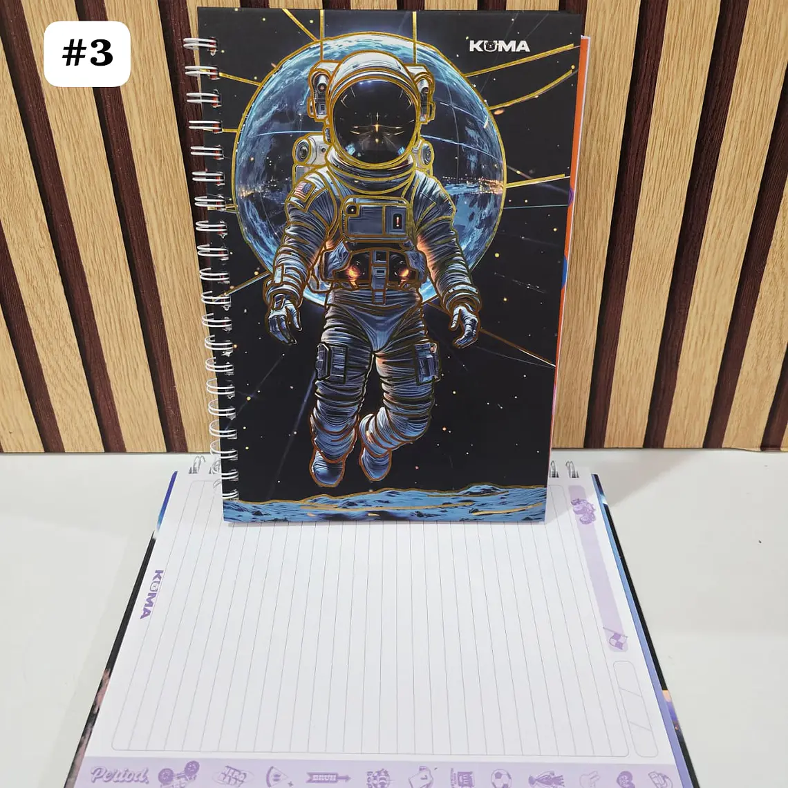 (RAYAS) LIBRETA 100 HOJAS  ESTAMPADO DINOSAURIO O ASTRONAUTA MOD# D100-8-R 🦖🪐 9