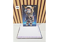 (RAYAS) LIBRETA 100 HOJAS  ESTAMPADO DINOSAURIO O ASTRONAUTA MOD# D100-8-R 🦖🪐
