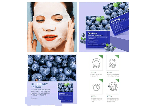 MASCARILLAS FACIALES CON EXTRACTOS DE FRUTAS AL AZAR MOD# HMM010IXB-10🍅🥝🫐