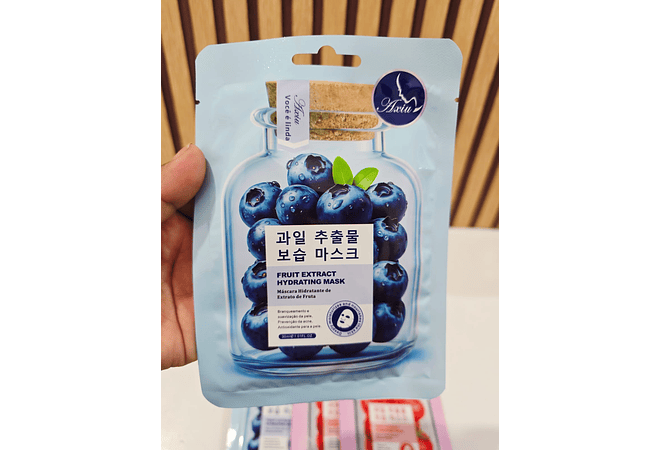 MASCARILLAS FACIALES CON EXTRACTOS DE FRUTAS AL AZAR MOD# HMM010IXB-10🍅🥝🫐