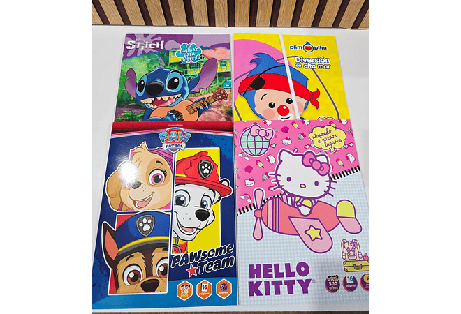 PAQ DE 3 LIBROS PARA COLOREAR VARIOS PERSONAJES DE NIÑA Y NIÑO(AL AZAR)🖍️