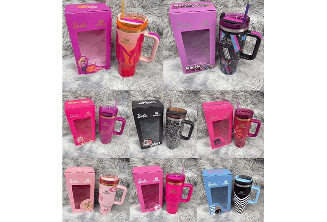 TERMO STANLEY 1.18L CON ASA SERIE BARBIE CAJITA DE COLOR MOD# V8B-40