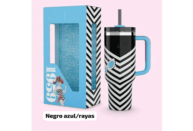 TERMO STANLEY 1.18L CON ASA SERIE BARBIE CAJITA DE COLOR MOD# V8B-40